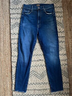 Women’s Mother Denim Jeans high waist Rail Ankle Fray size 30.